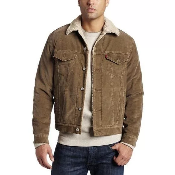 Levi's Light Jackets Levi's × Vintage VINTAGE LEVIS KORDUROY WHITE LABEL DISTRESS JACKET Brown