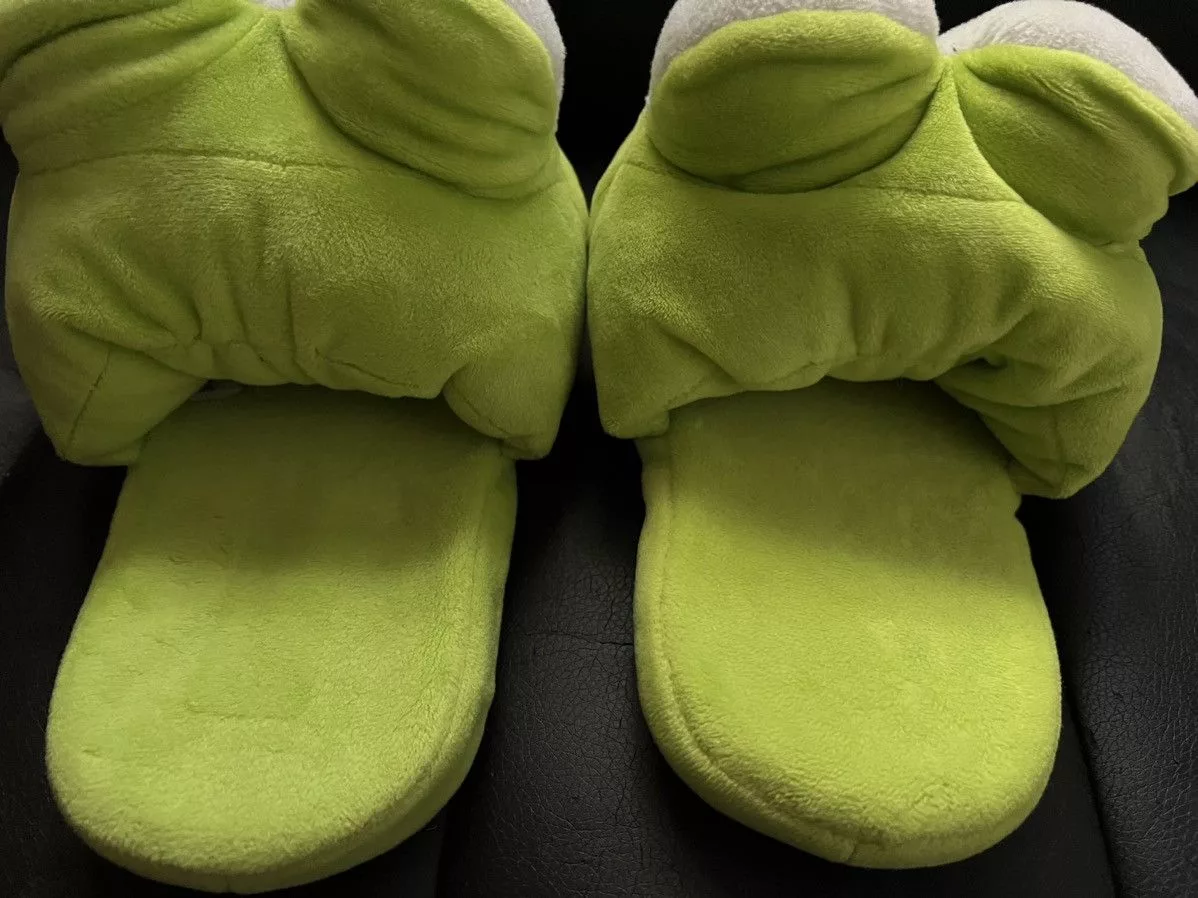 Universal Studios Slip Ons Hello Kitty x Universal Studios Keroppi Plush Slides Shoes Green