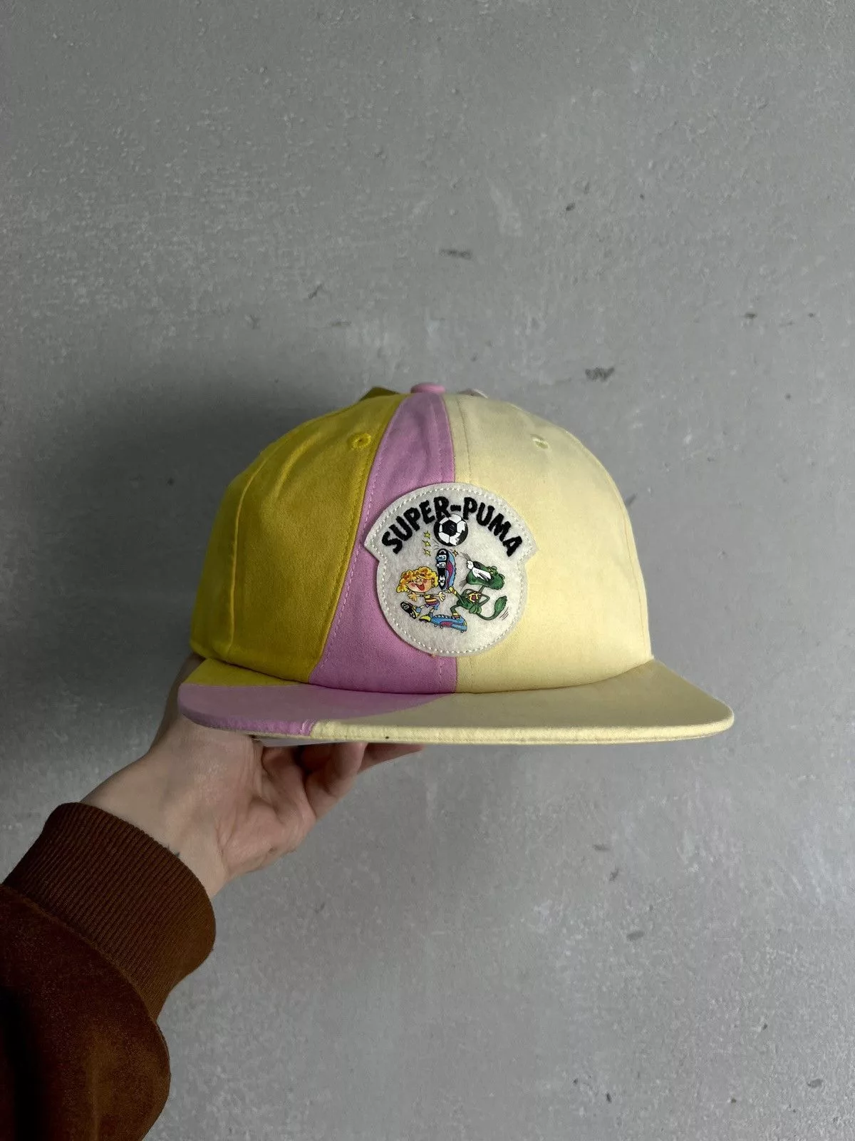 Puma Hats Rare Puma Kidsuper Studio Multicolor Suedette Adjustable Hat Yellow Streetwear