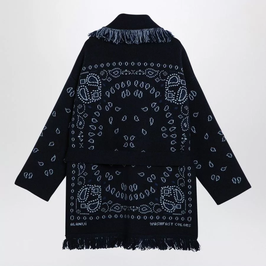 Alanui Sweaters Alanui o1d2blof0724 Cardigan in Midnight Blue