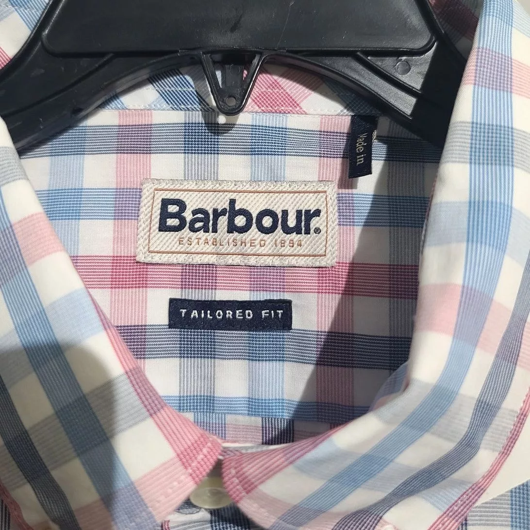 Barbour Shirts Button Ups Barbour Longstone Short Sleeve Tailored NWT White