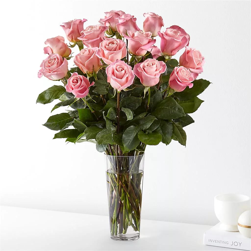 Long Stem Pink Rose Bouquet