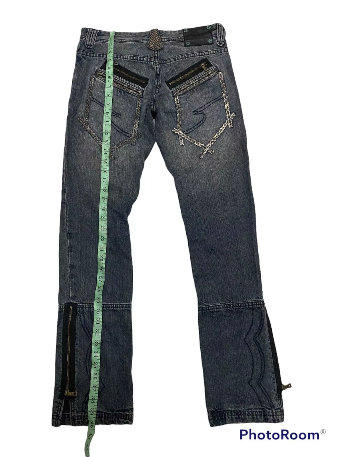 Vintage Denim Offer‼️Vintage Semantic Design Distressed Denim Jeans Blue