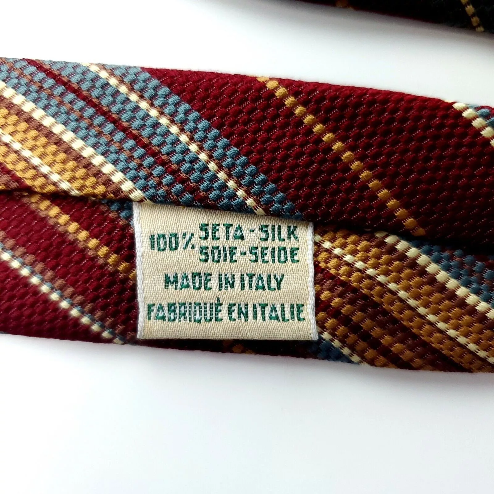 Joseph Abboud Ties Pocketsquares Joseph Abboud Red Striped Silk Tie Italy Classic