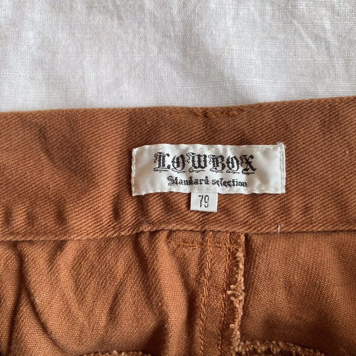 LOWBOX Denim Lowbox Chainsback Stone Washed Denim Pants Brown