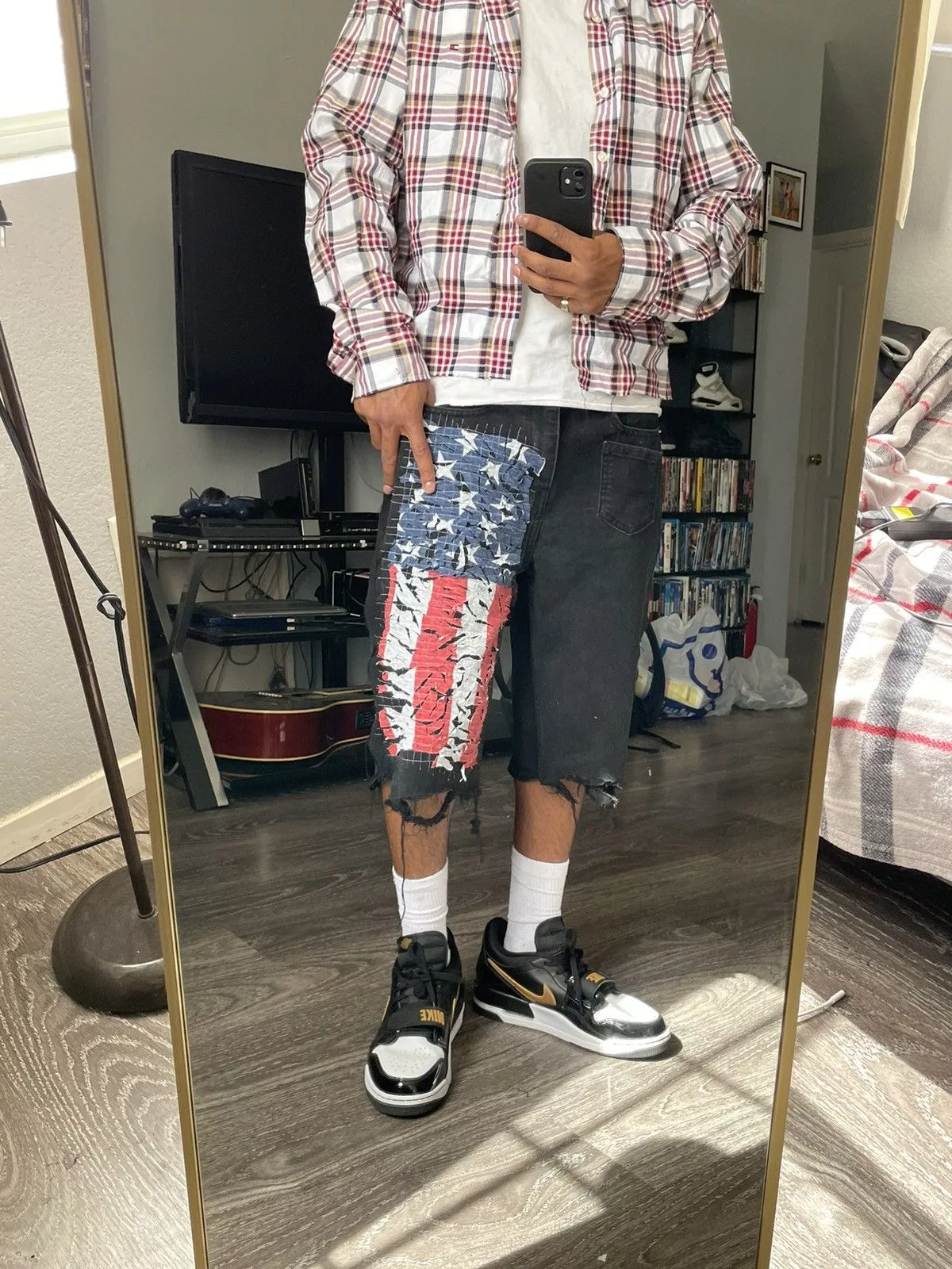 Other Denim Other Custom Election Day Jorts Black