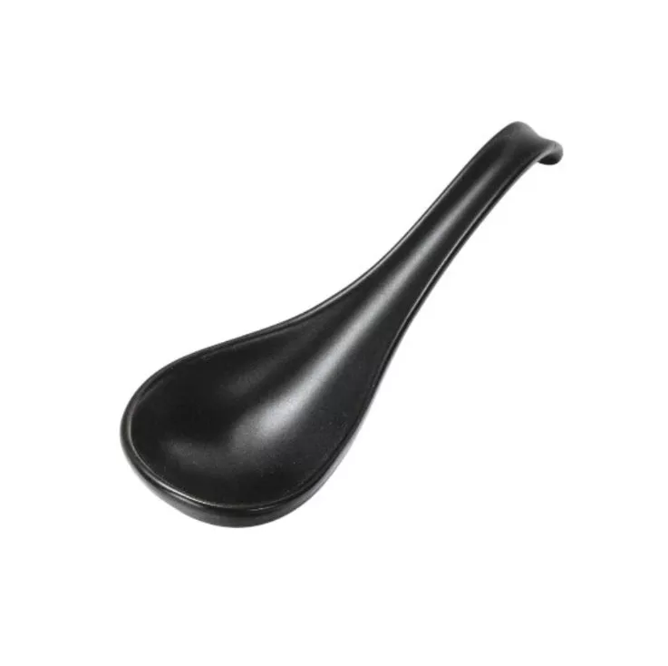 Porcelain Soup Spoon Black