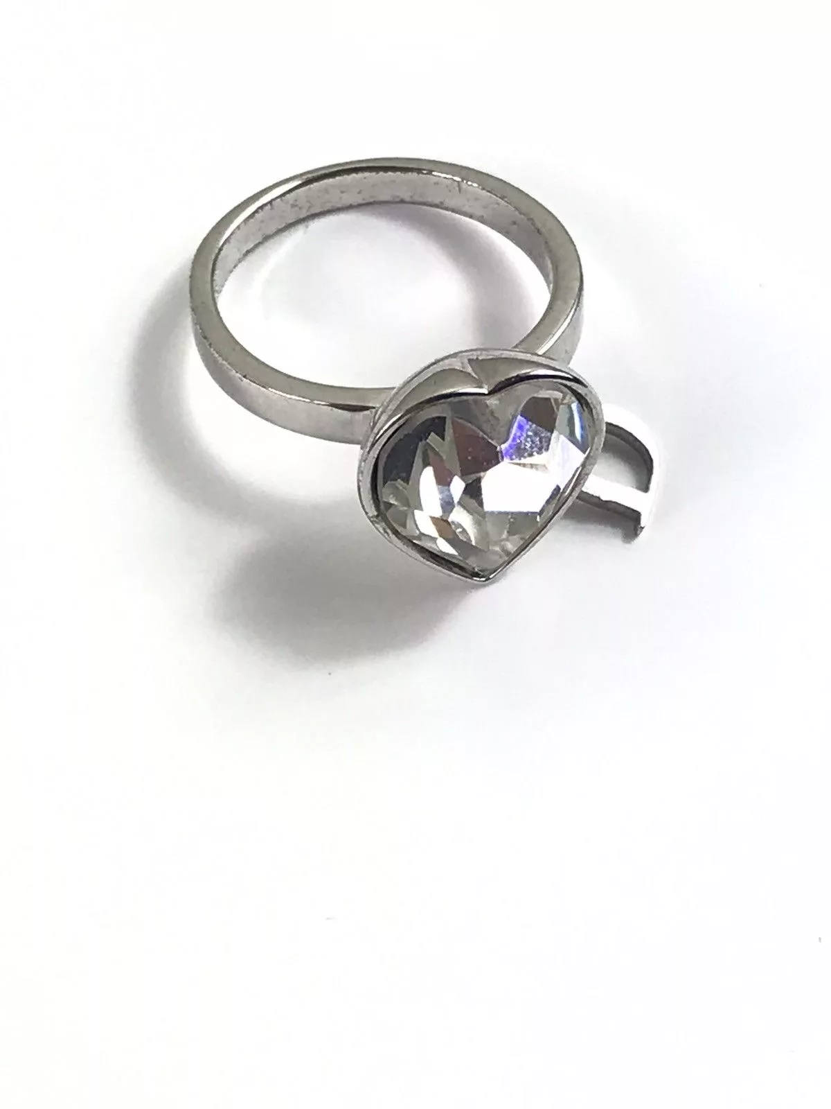 Dior Jewelry Watches Dior Crystal Heart Ring Silver