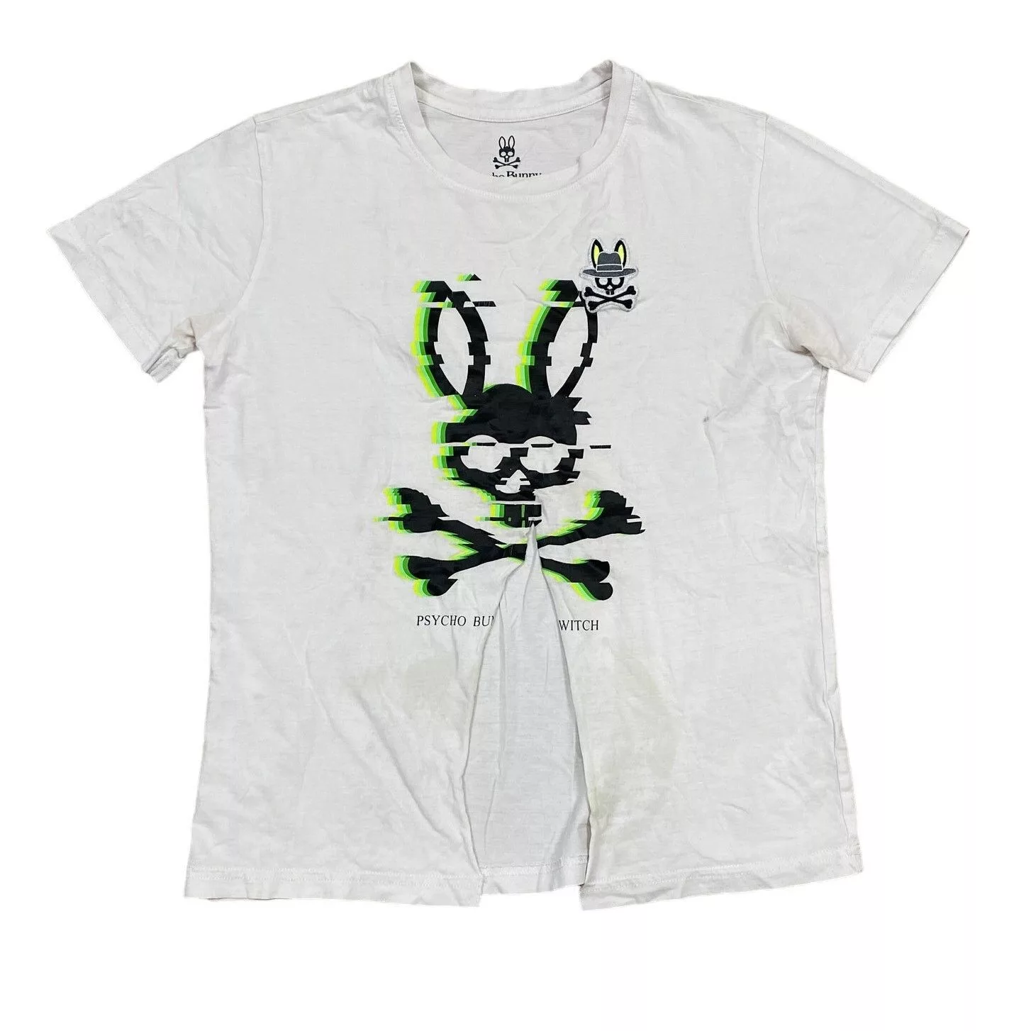 Psycho Bunny Short Sleeve T Shirts Psycho Bunny Witch Pima Cotton Graphic T Shirt Mens 4/S Punk White