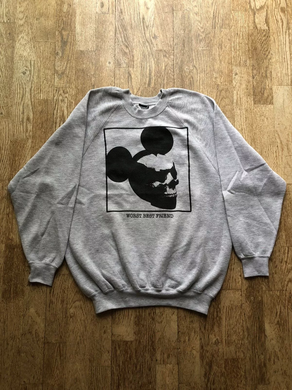 Disney Sweatshirts Hoodies Disney × Mickey Mouse RARE DISNEY MICKEY MOUSE VINTAGE QUALITY CREWNECK SWEATSHIRT Gray Streetwear