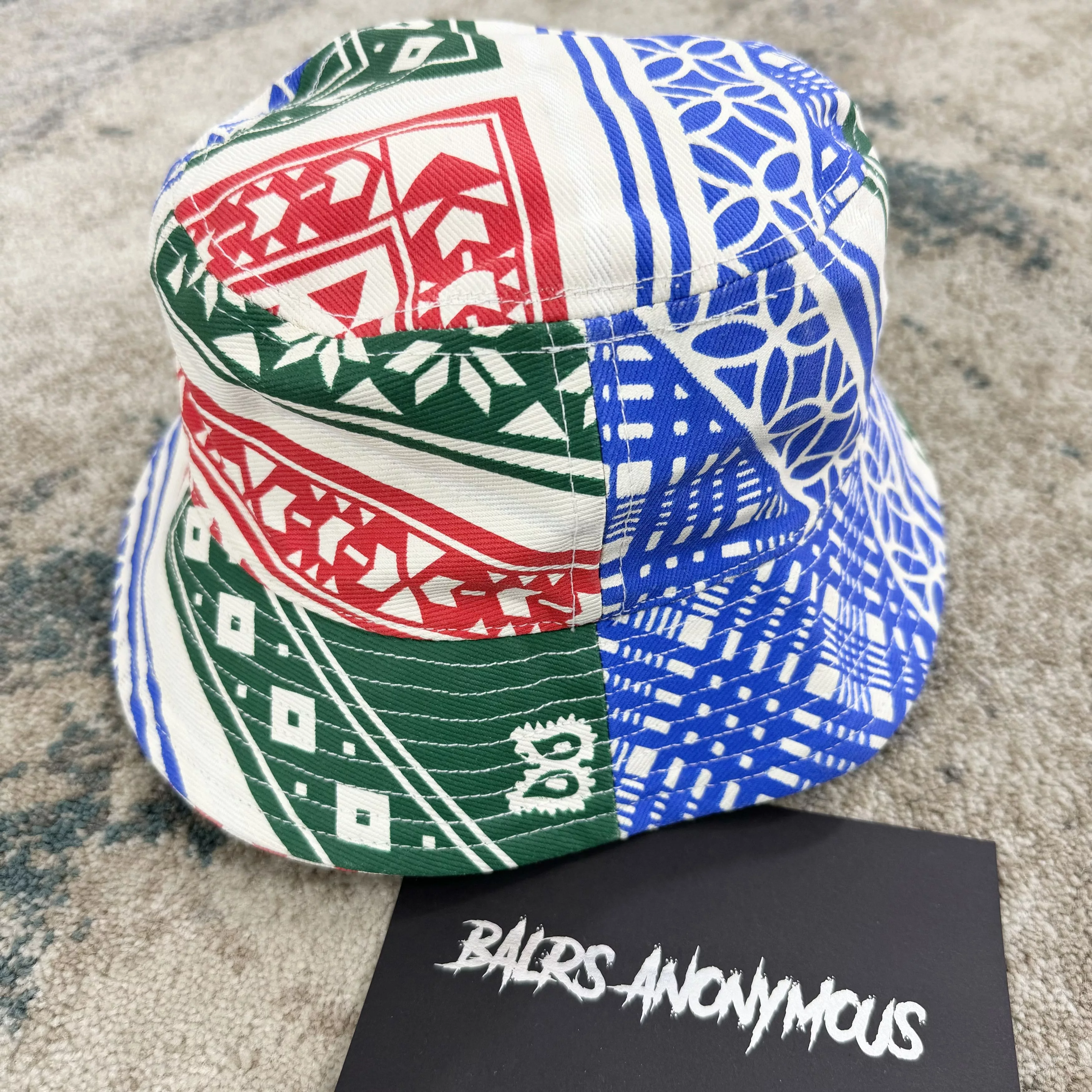 Rhude Hats Rhude Card Print Bucket Hat In Multi RRP £215 Luxury