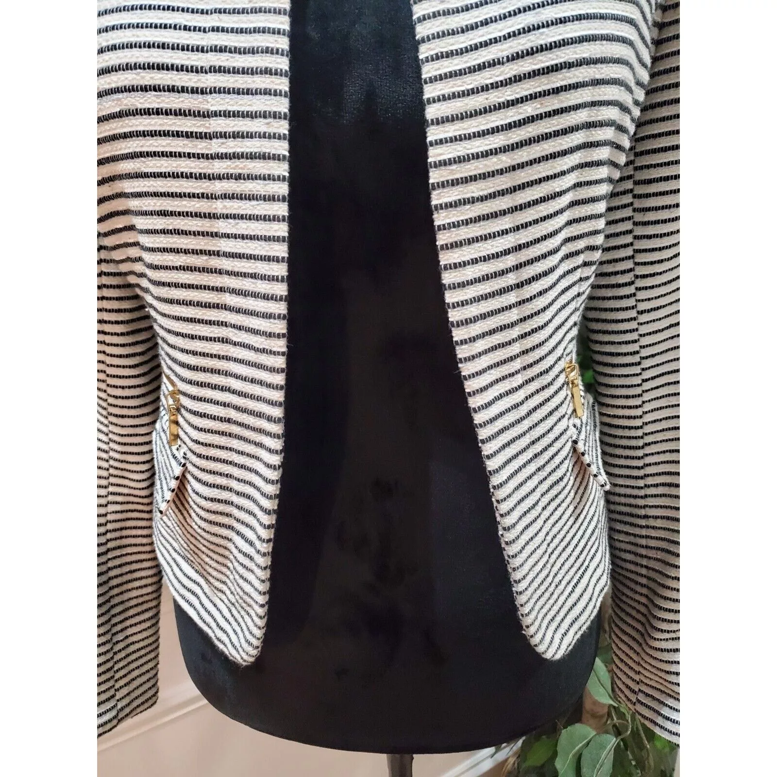 Other Blazers Other Katherine Barclay Striped Long Sleeve Open Front Jacket S Multi