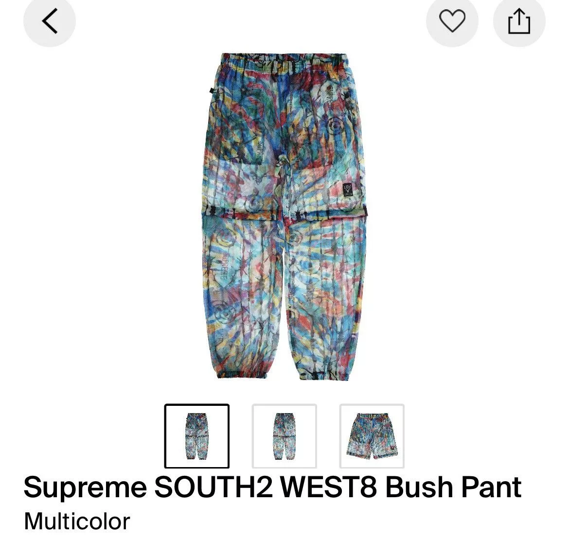 Supreme Casual Pants Supreme south west bush pant Multi
