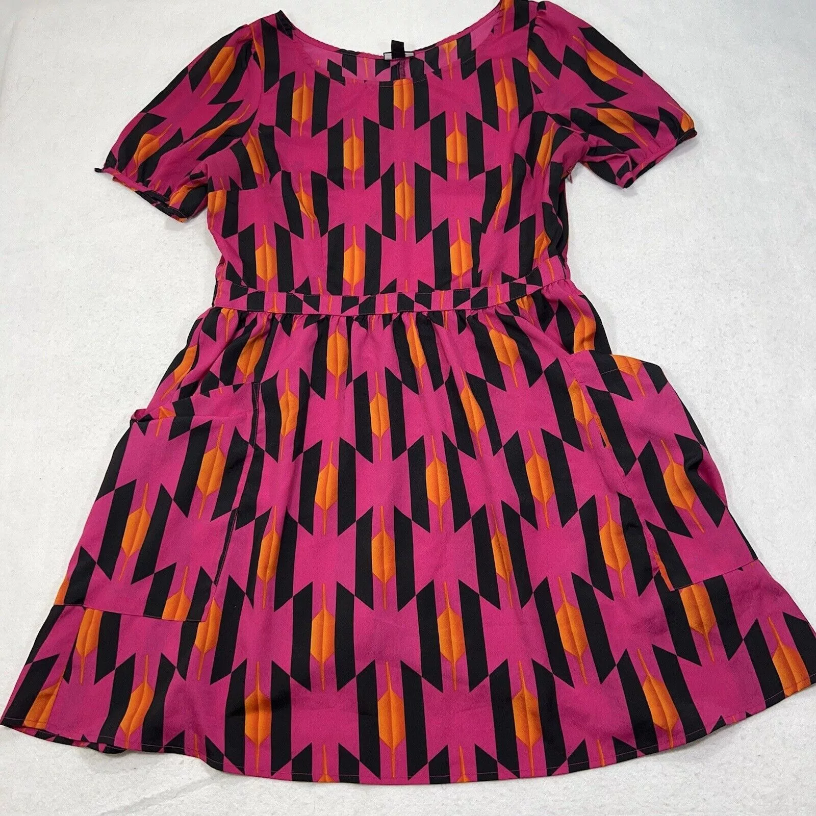 Other Mini Dresses Other Allen B by Allen Schwartz 8 Pink & Orange A-Line Dress
