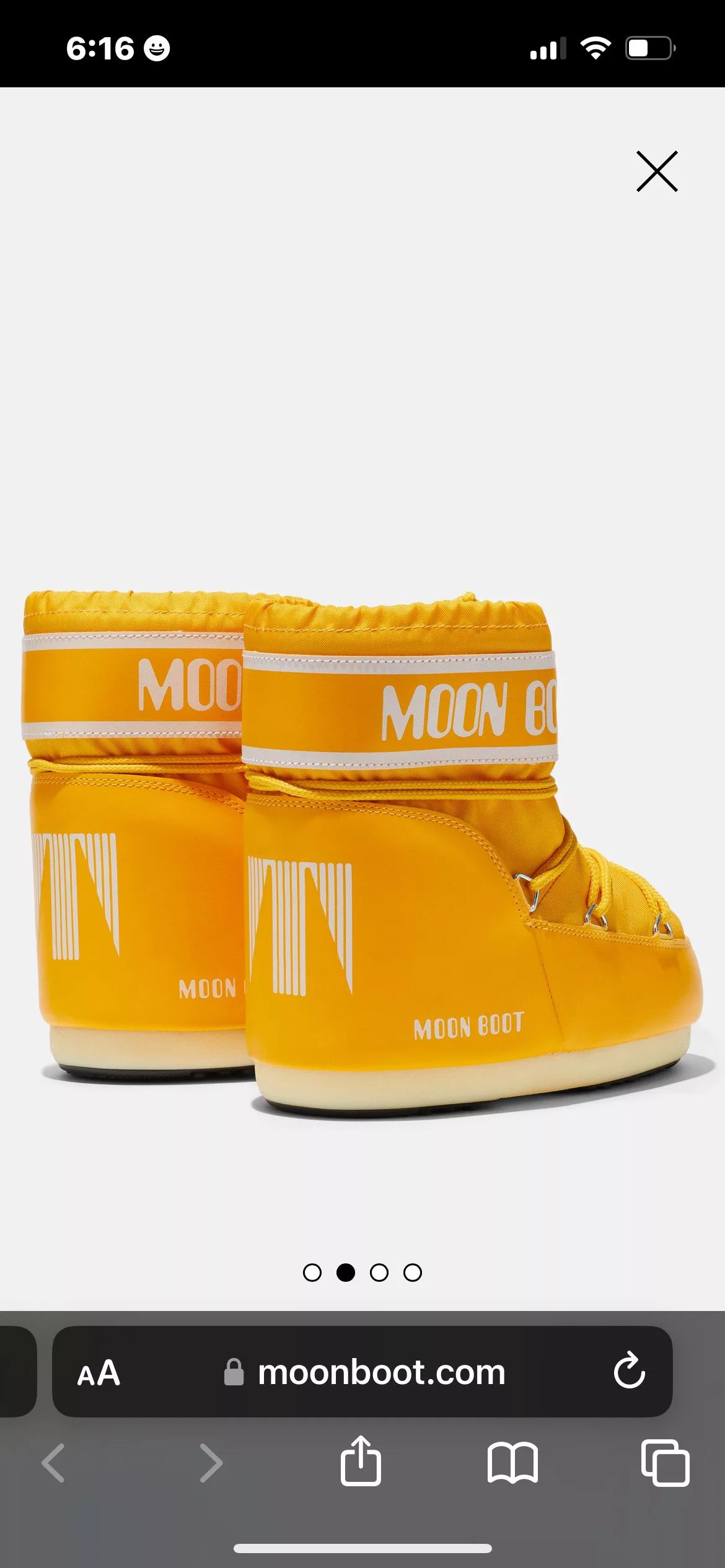Moon Boot Boots Moon Boot ICON LOW YELLOW NYLON BOOTS