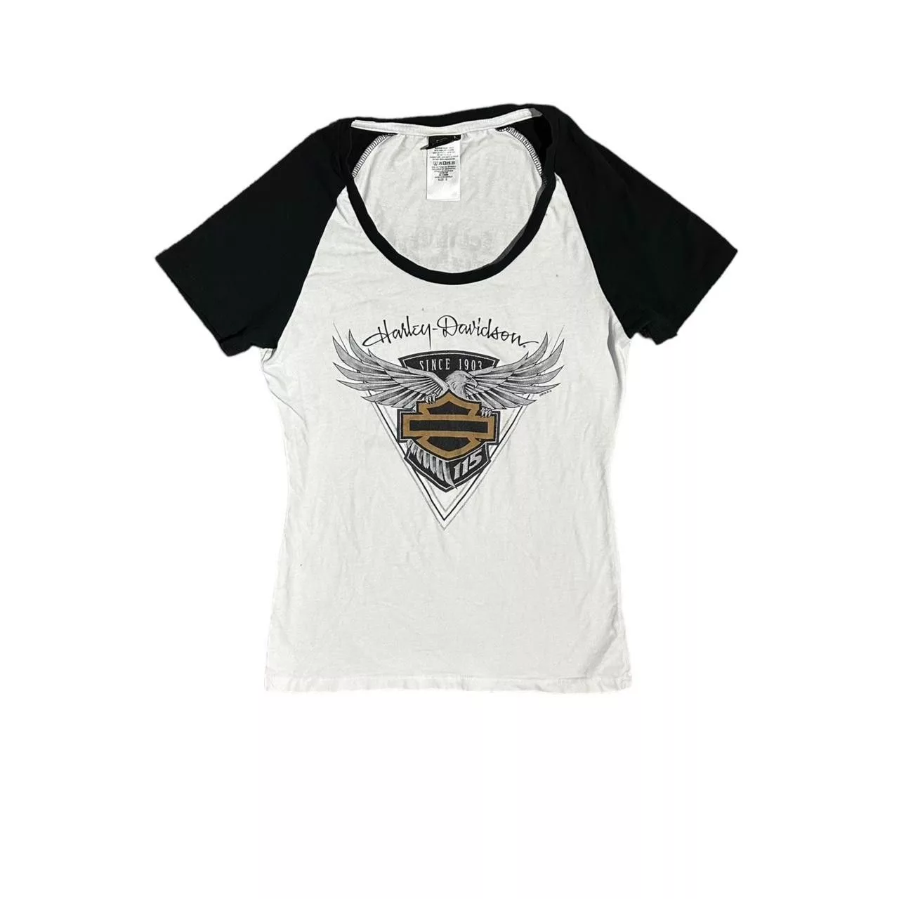Harley Davidson Short Sleeve T Shirts Vintage Womans Harley Davidson Biker White