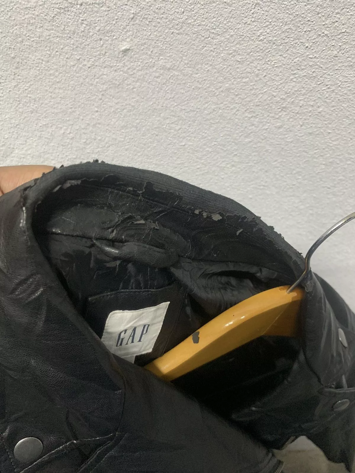 Gap Leather Jackets Gap Leather Jacket Black Avant-Garde