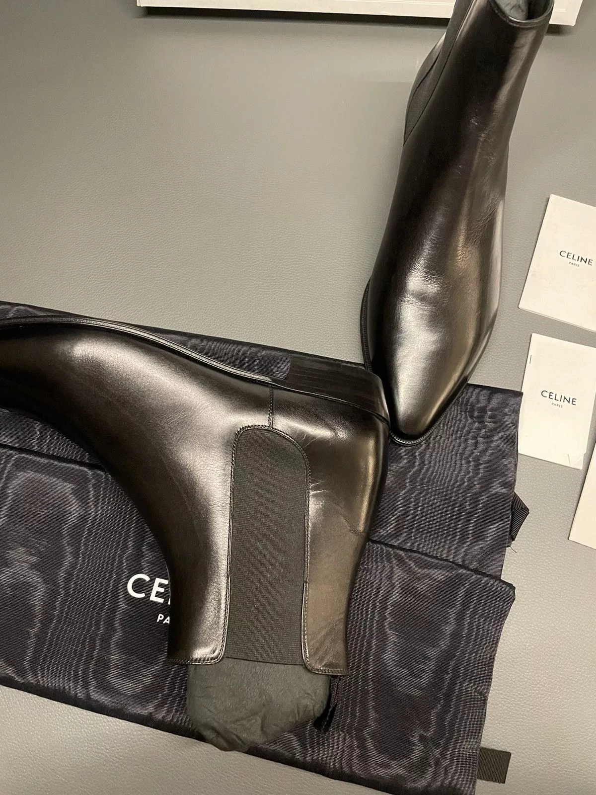 Celine Boots Celine × Hedi Slimane Super Runway Brand NEW Hedi Chelsea Boots Limited Edition Black