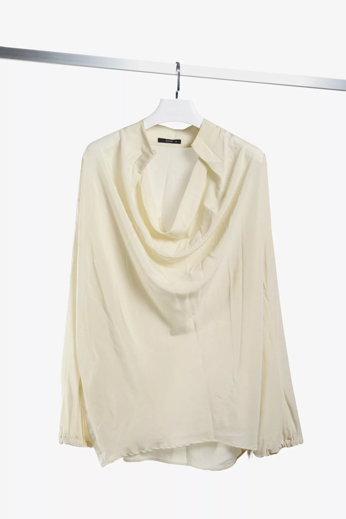 Etro Blouses Etro Cream Silk Cowl Neck Tunic White