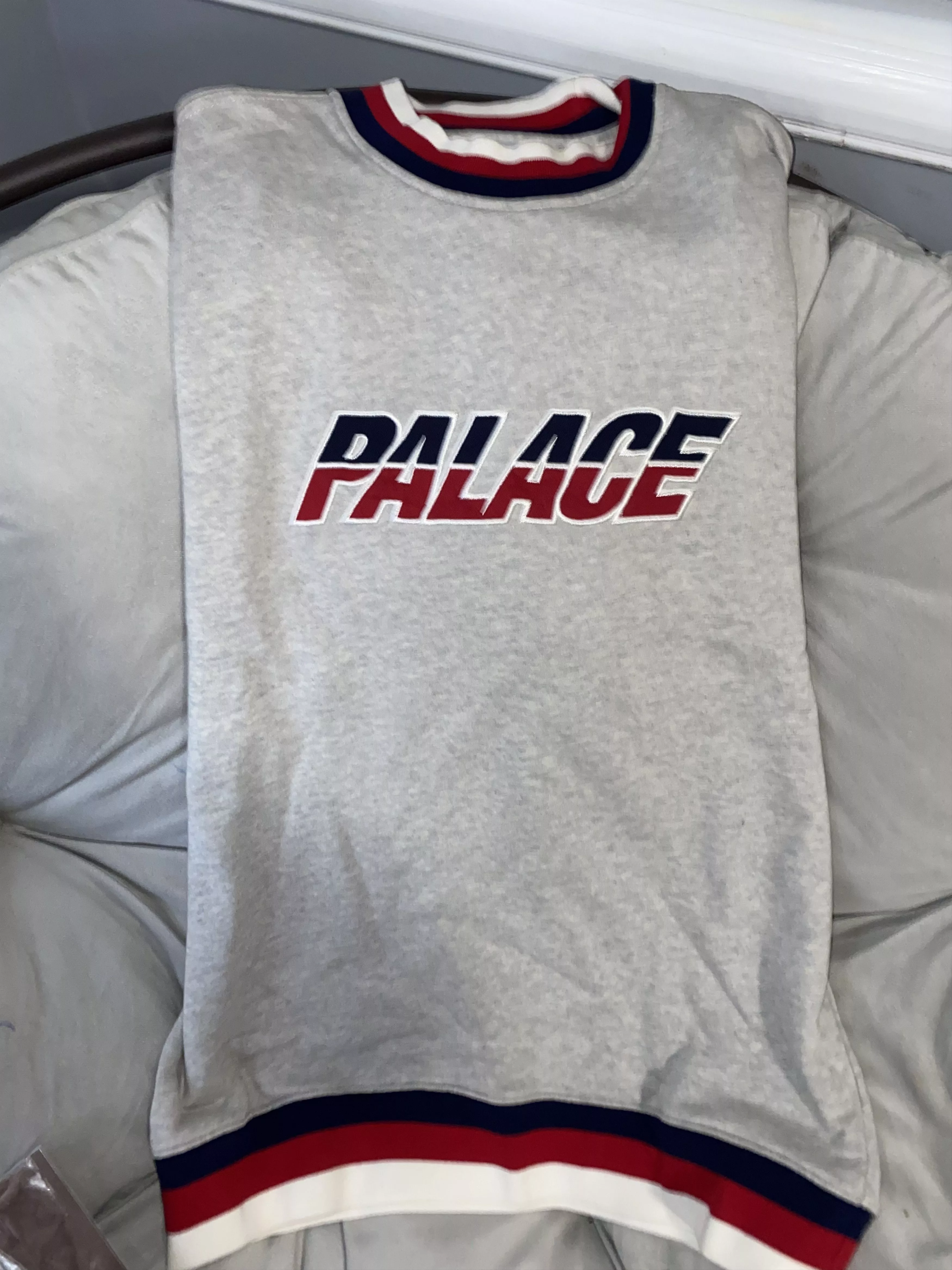 Palace Sweatshirts Hoodies Palace Grey Sweatshirt Gray