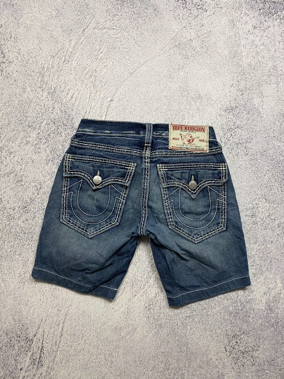 Vintage True Religion Shorts Billy Big Super T Blue
