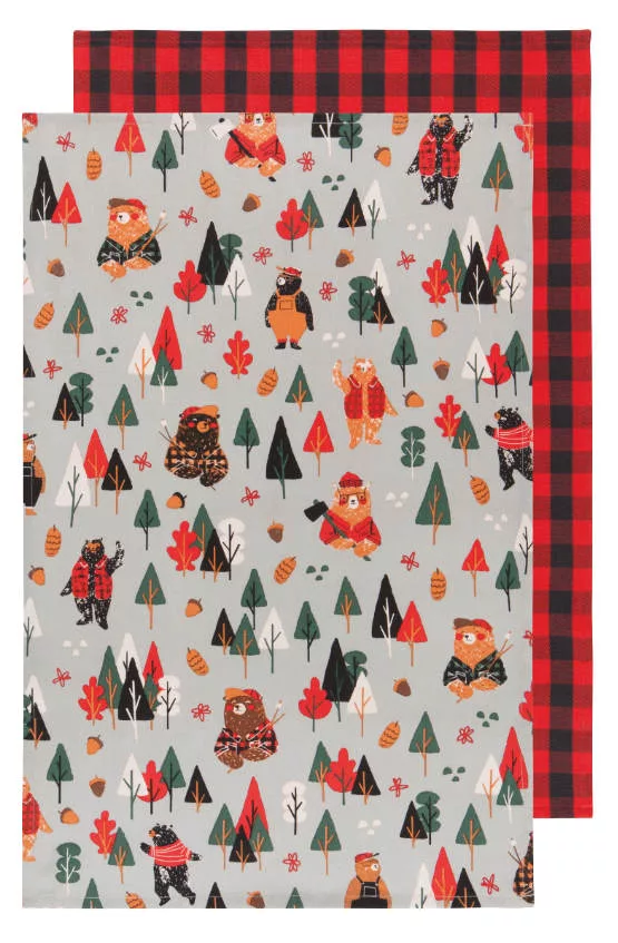 Lumbearjack Dishtowels S/2