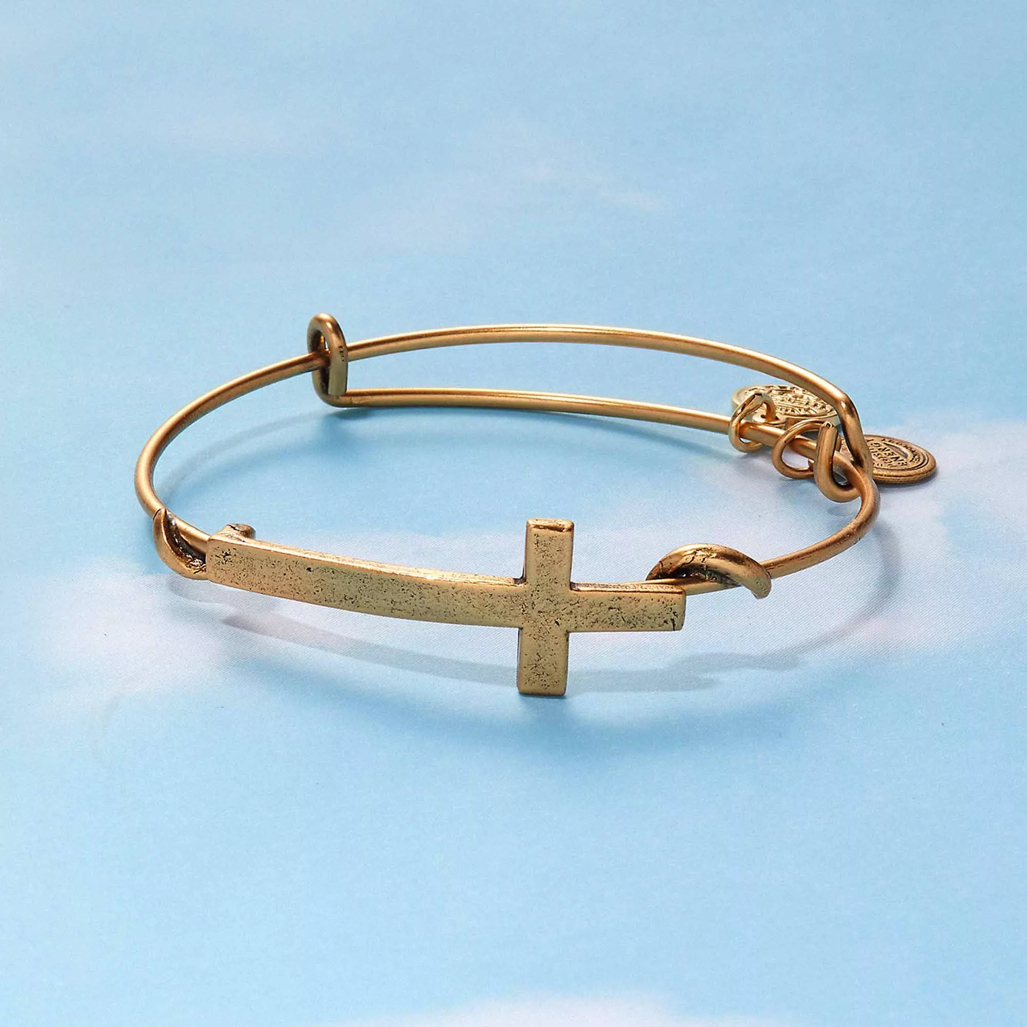 Cross Symbol Wrap Expandable Bangle