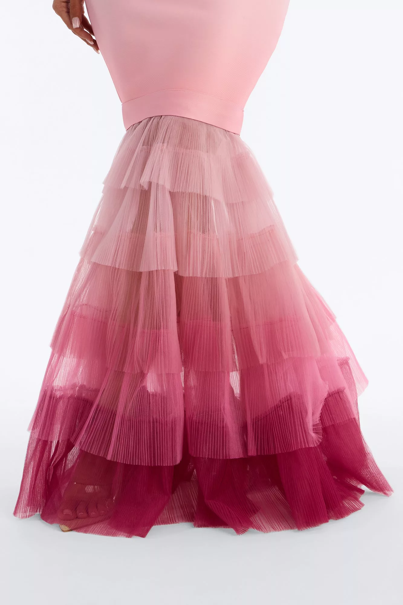 Loss For Words Bandage Gown - Pink/combo