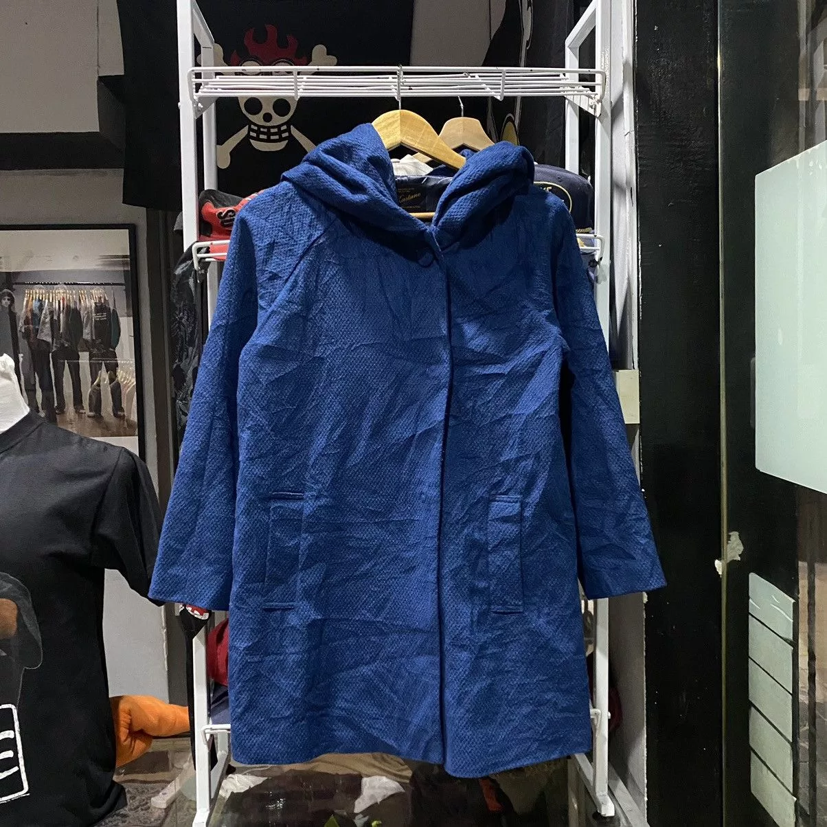 Designer Heavy Coats Designer × Japanese Brand Vintage Kastane Japanese Brand Long Jacket Coat. Blue Avant-Garde