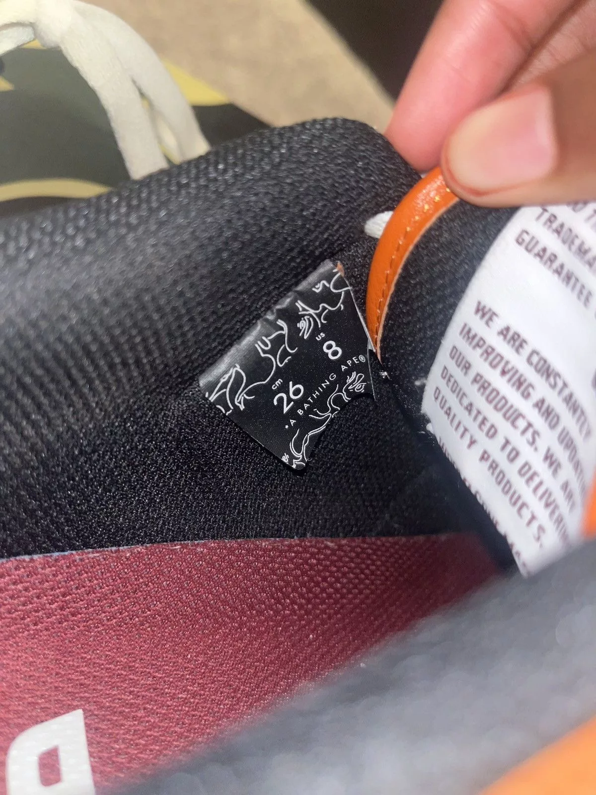 Bape Low Top Sneakers Bape SK8 STA #2 M1 Orange