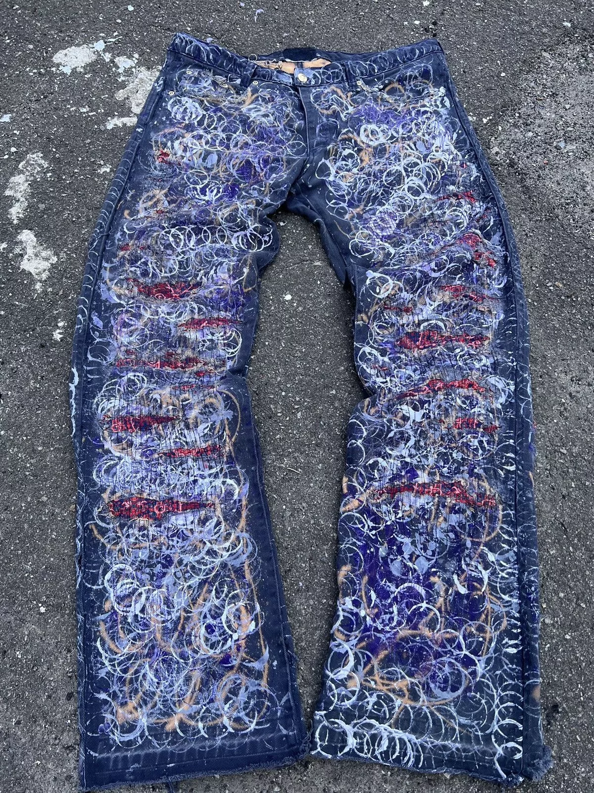 Handmade Denim Handmade × If Six Was Nine × Japanese Brand Distressed custom jeans 1of1 in japanese style Multi