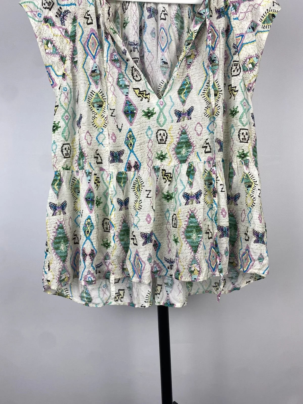 Designer Blouses Designer × Zadig & Voltaire Zadig&Voltaire Monogram Graphic Print Blouse White Streetwear
