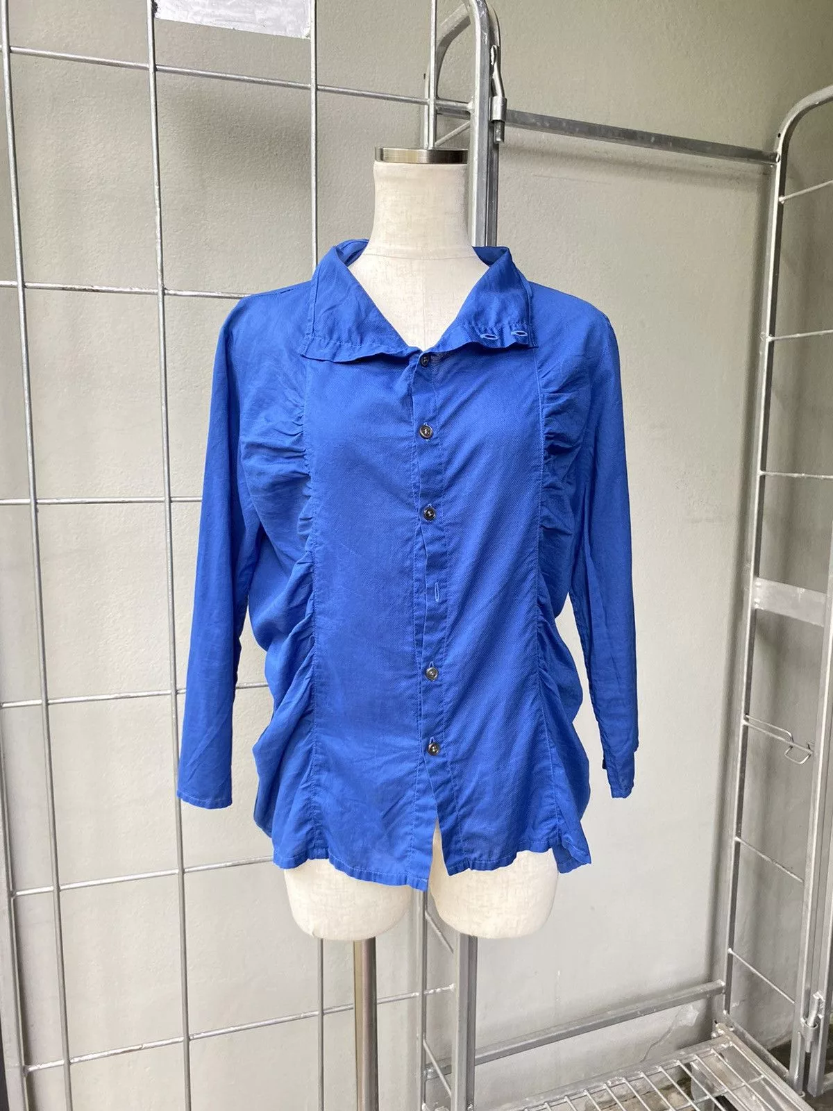 Issey Miyake Button Ups Issey Miyake Plantation blue blouse