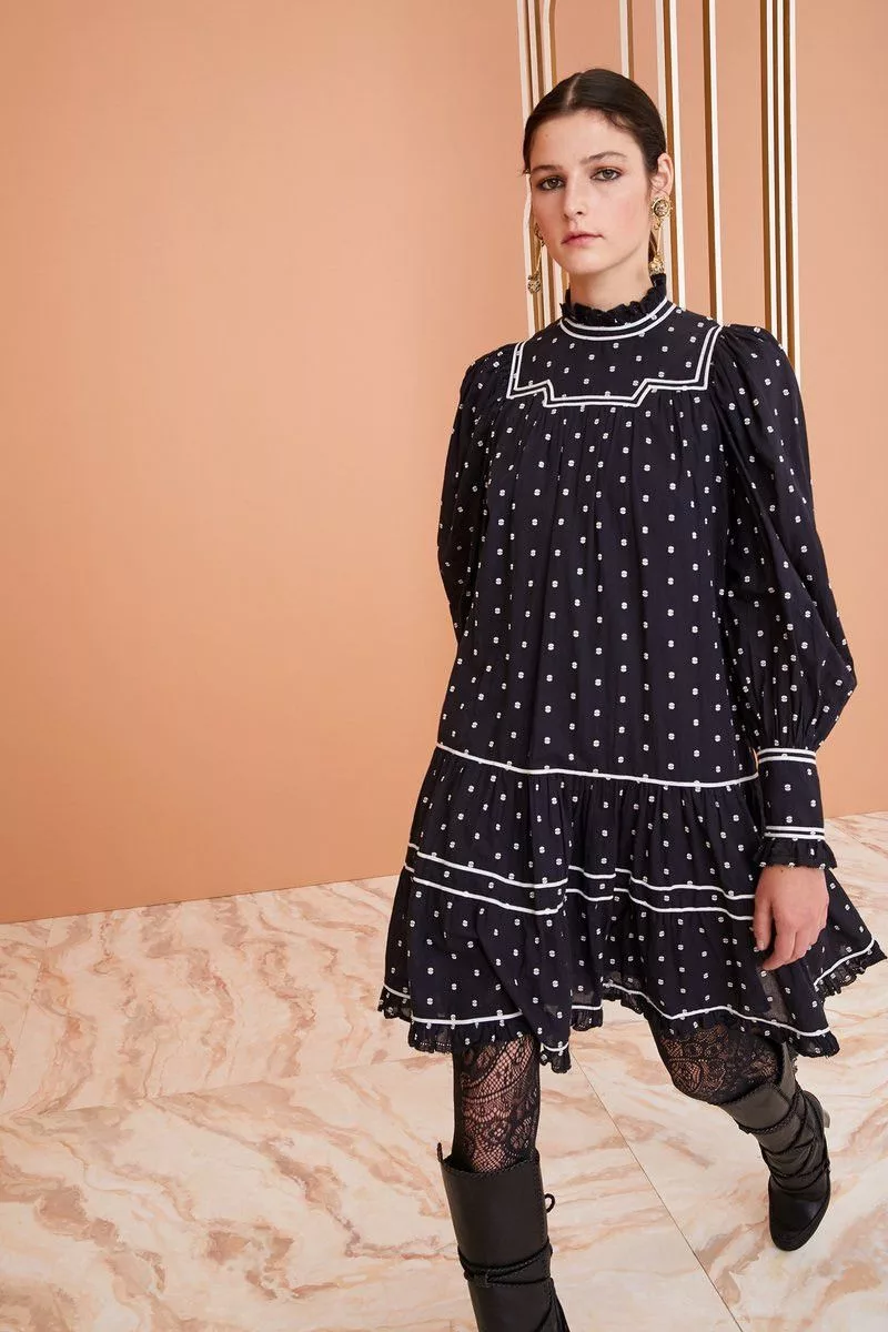 Ulla Johnson Mini Dresses RRP 500$ Ulla Johnson Blanche Dress - Eclipse Dot Black