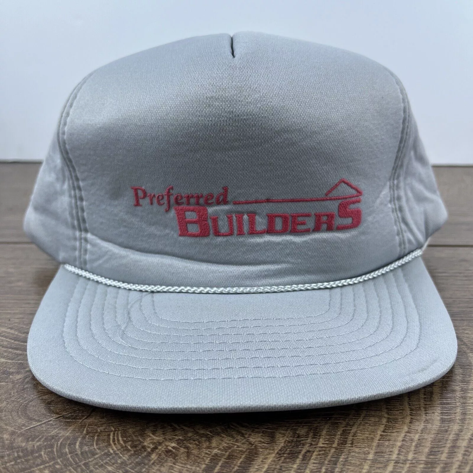 Other Hats Other Preferred Builders Hat Gray Snapback Hat Adjustable Adult Si