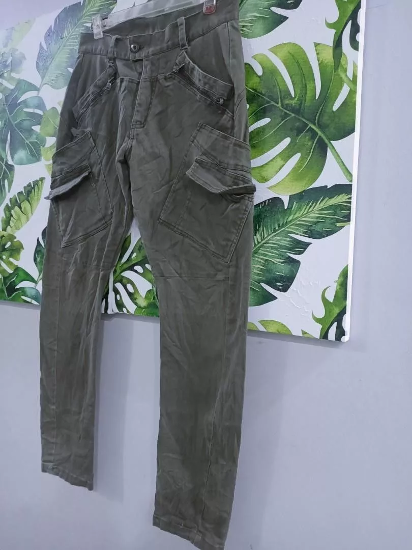 Japanese Brand Casual Pants Japanese Brand × Voodoo Tactical Multipocket tactical cargo pants stretchable Green Streetwear