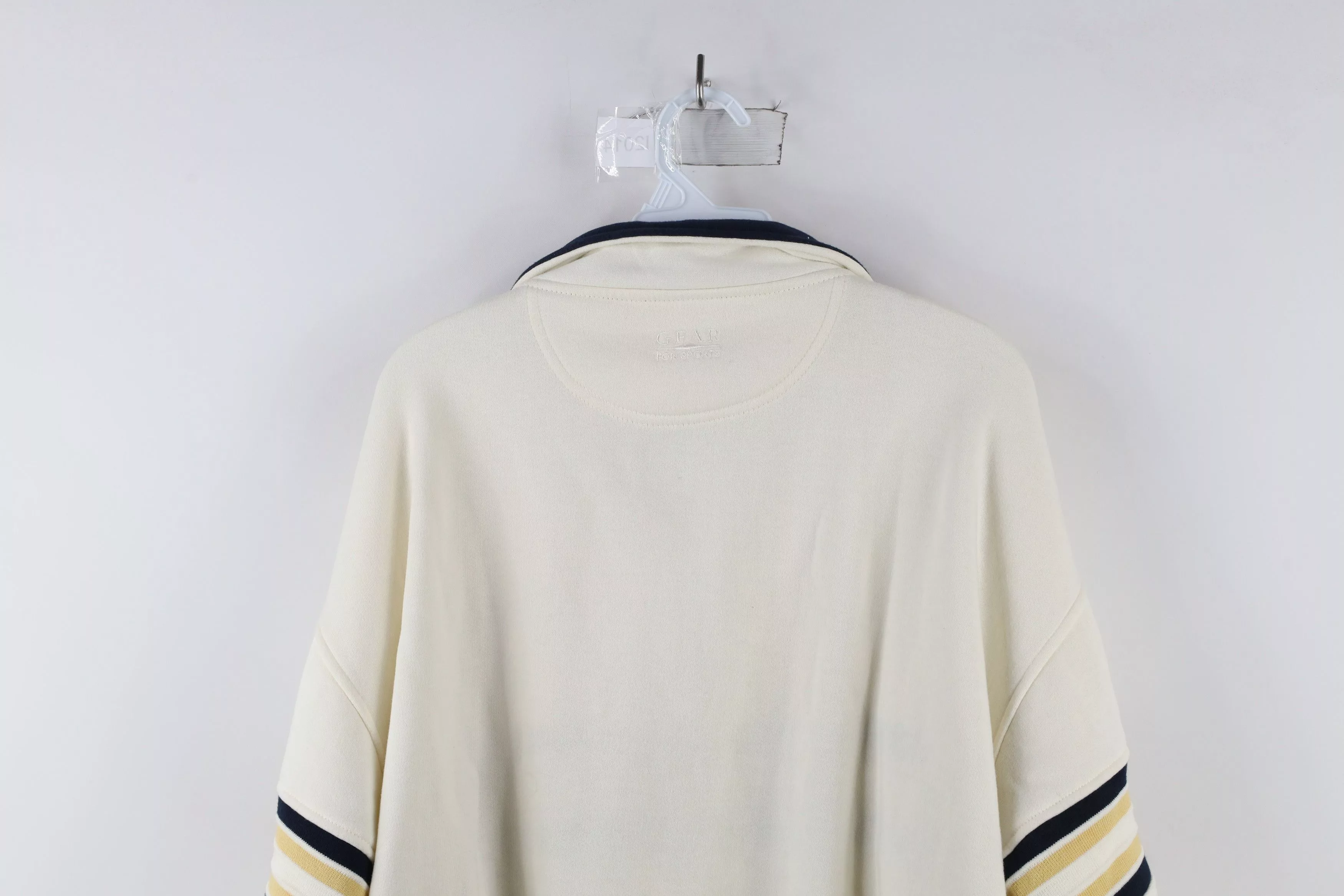 Vintage Sweatshirts Hoodies Vintage 90s Maumee Bay Half Zip Pullover Sweatshirt Cream Beige