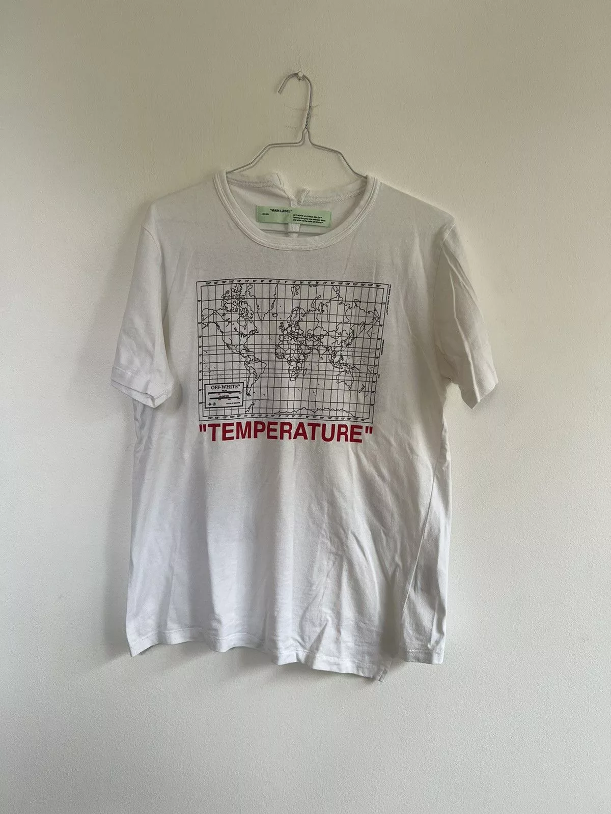 Off-White Short Sleeve T Shirts Off-White × Virgil Abloh Off white temperature Map TEE
