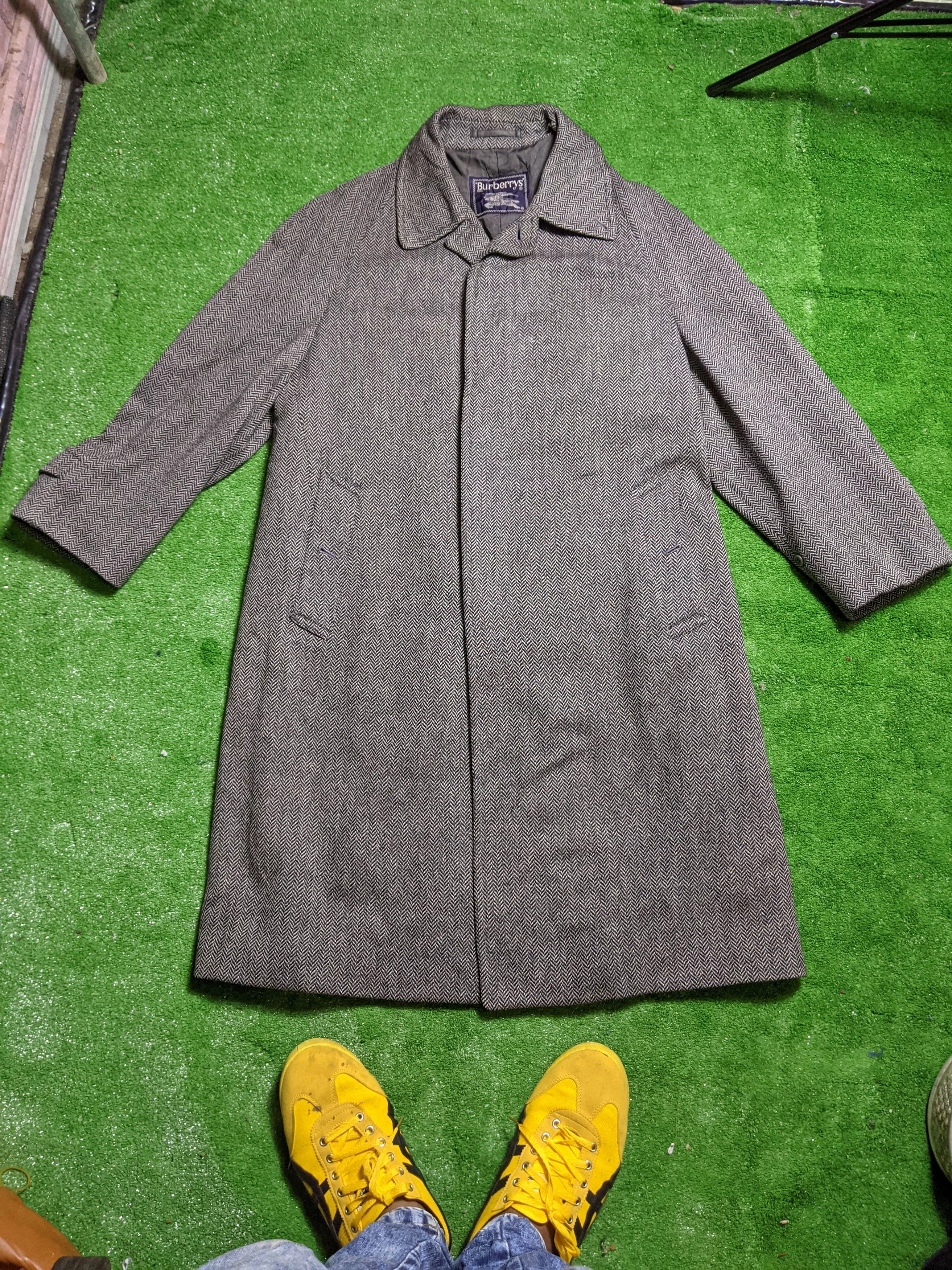 Burberry Light Jackets Burberry × Vintage BURBERRY WOLL TRENCH COAT Black Streetwear