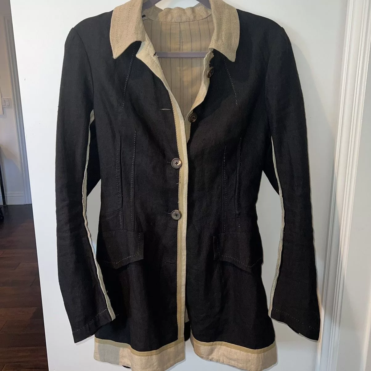 Vintage Blazers Vintage Sample Piece Reversible Blazer Black