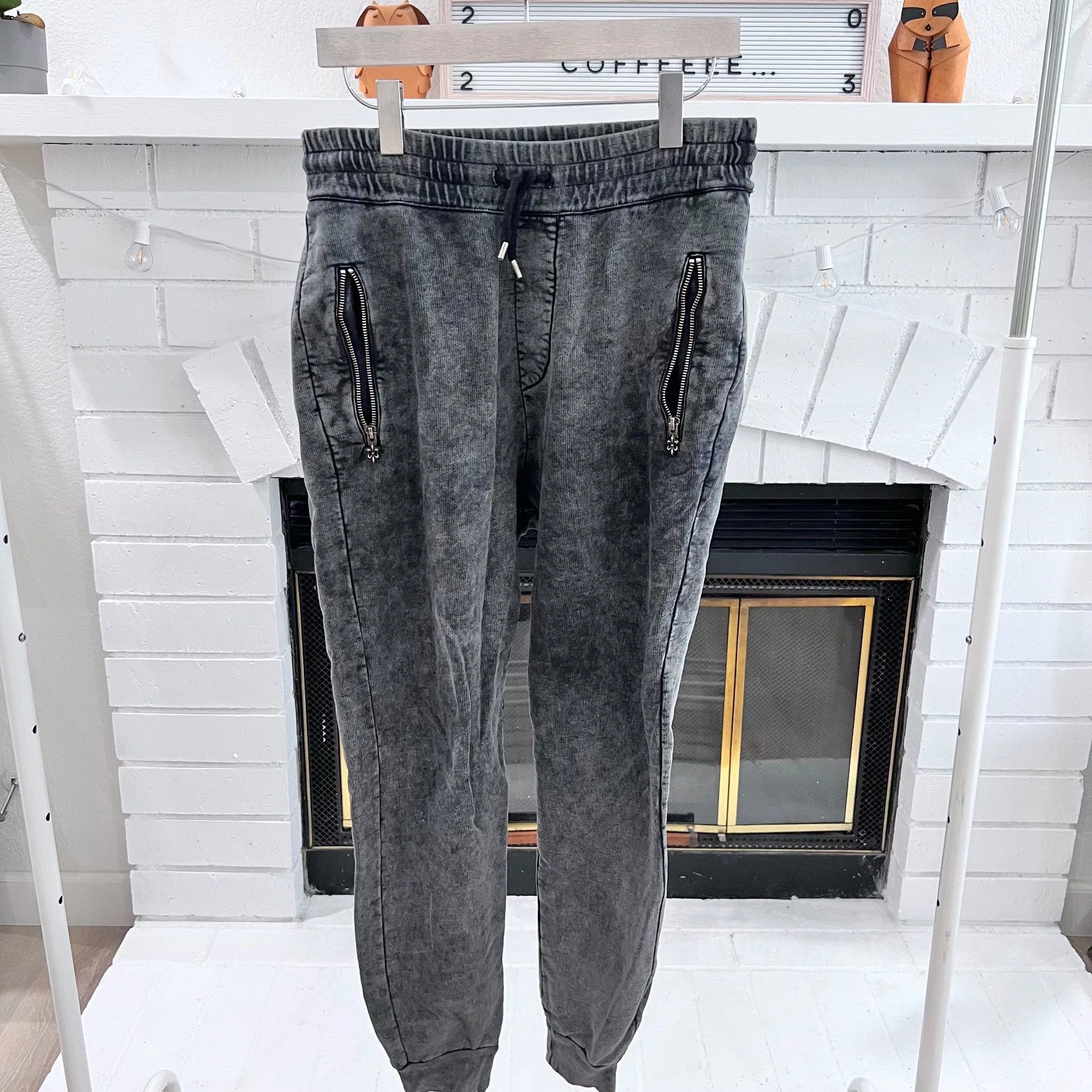 The Kooples Sweatpants Joggers The Kooples Paris Metal Pull Pockets Drawstring Jogger Black