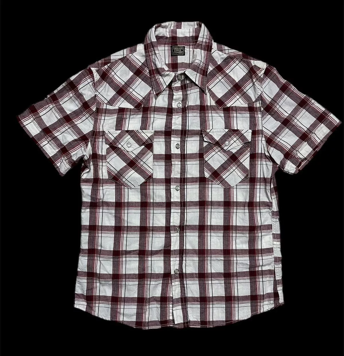 Edwin Shirts Button Ups Edwin Button Ups Shirt Red