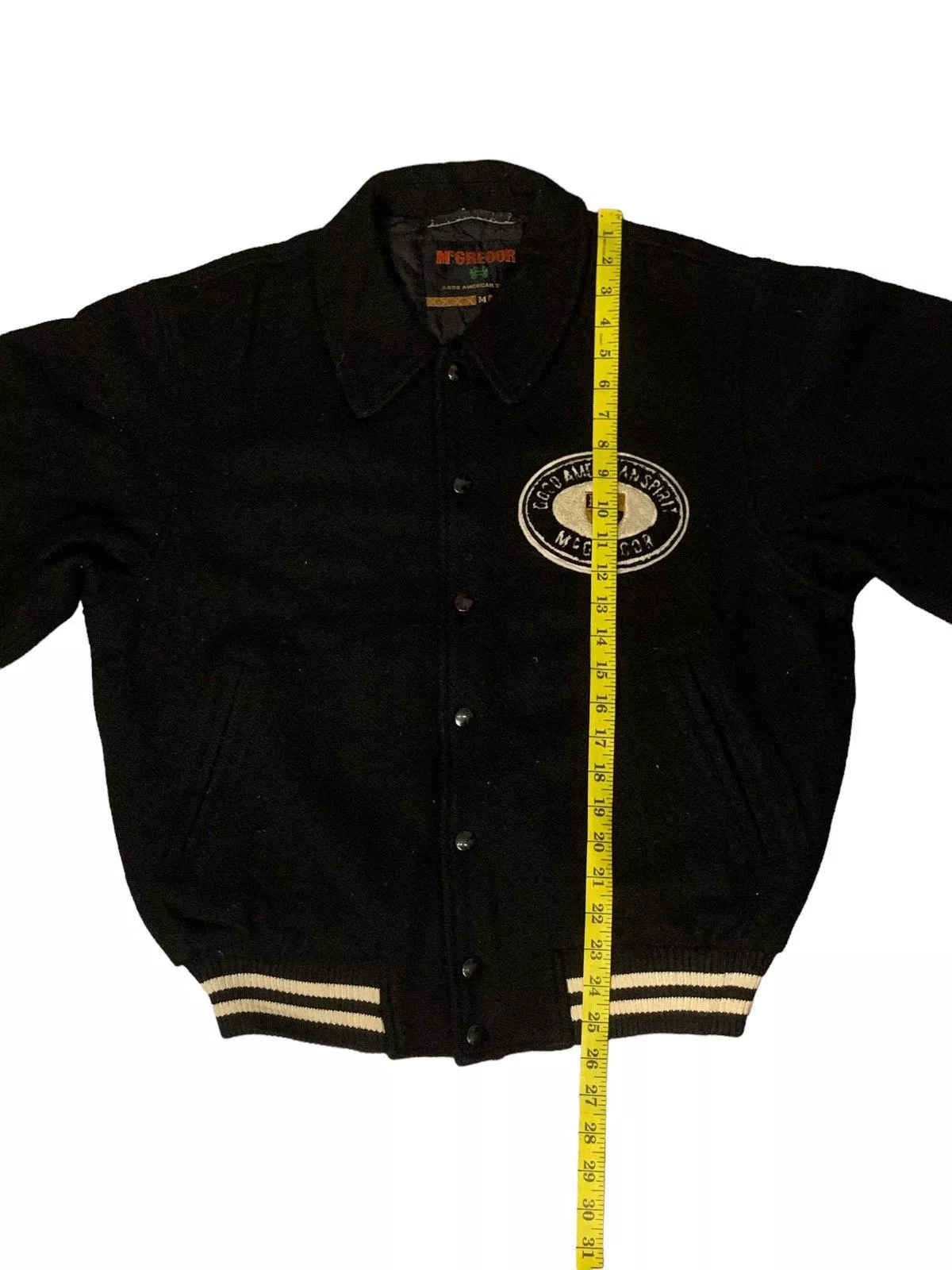 McGregor Bombers Rare Design Vintage McGregor Wool Jackets Black