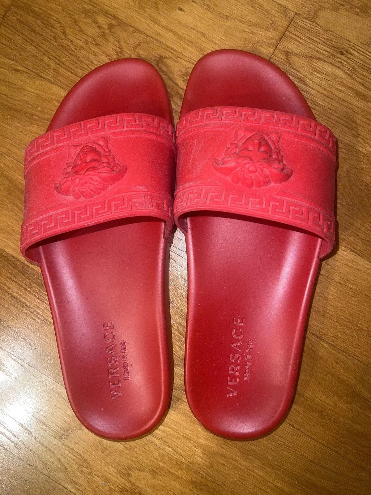 Versace Slip Ons Red