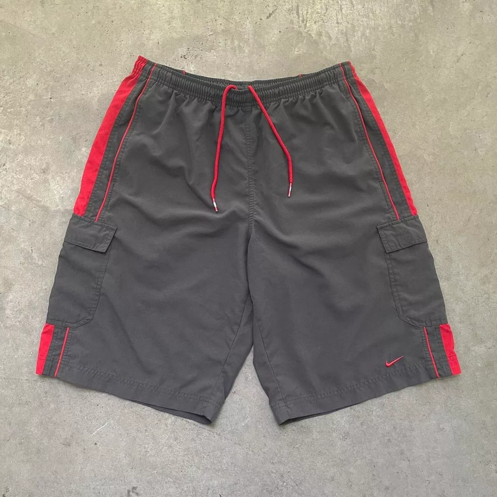 Nike Shorts Nike Charcoal/Red Swim Shorts Gray
