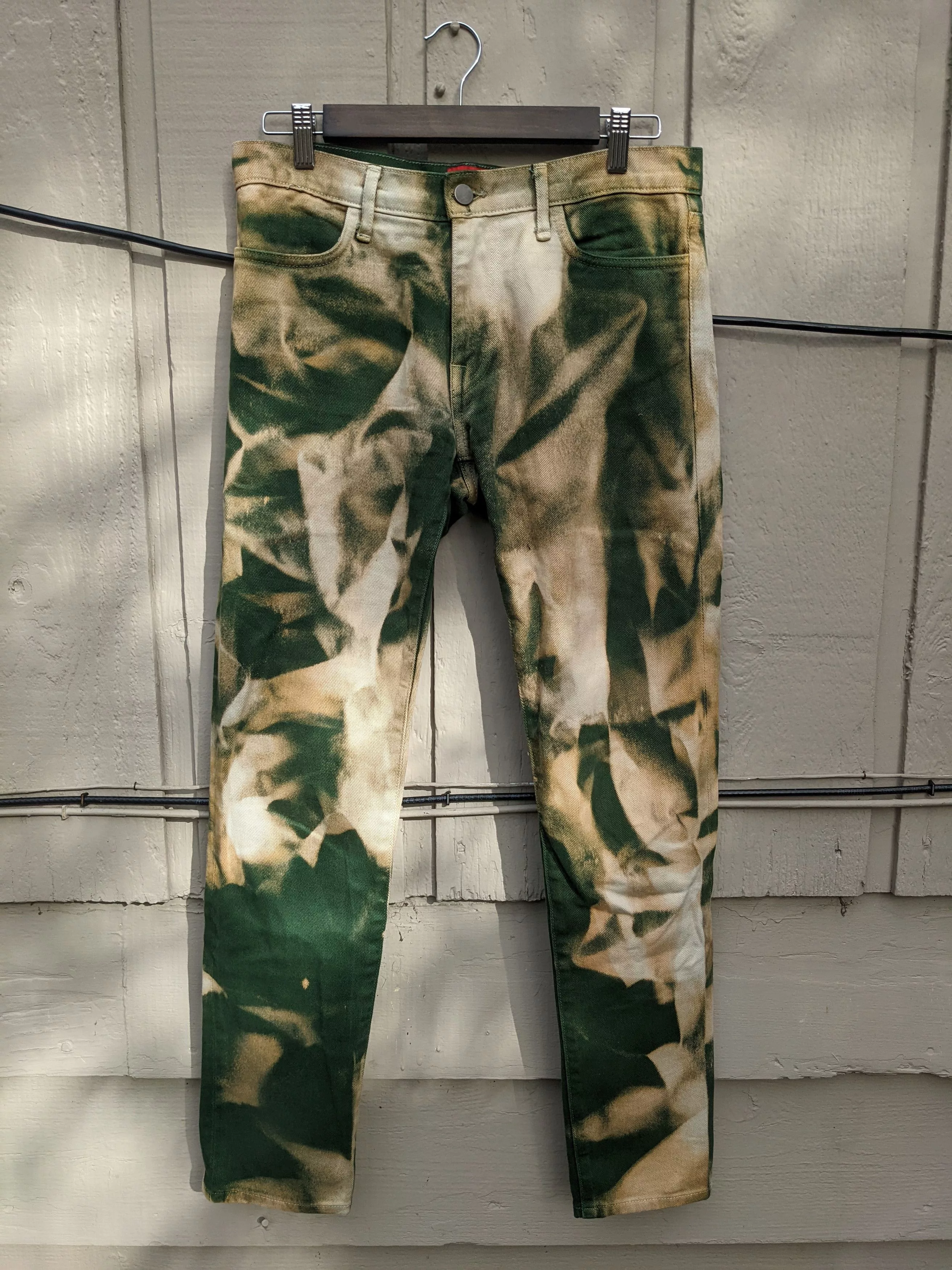 424 Denim 424 On Fairfax & Armes bleached jeans Green