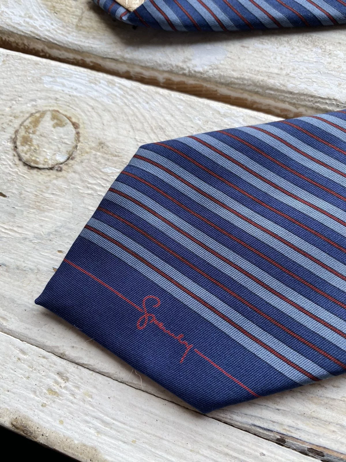 Designer Ties Pocketsquares Designer × Givenchy × Vintage GIVENCHY PARIS SILK VINTAGE TIE Blue