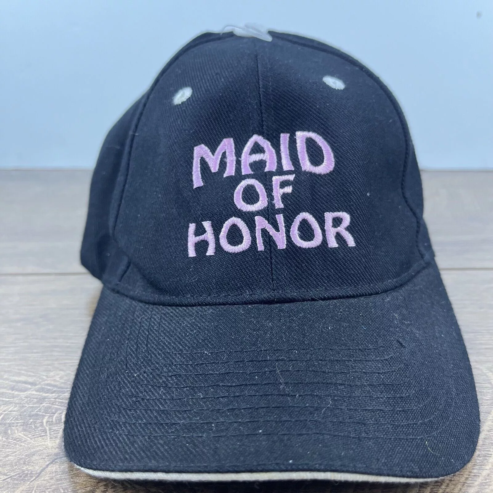 Other Hats Other Maid of Honor Hat Black Cap Adjustable Hat Black Adult Fit H