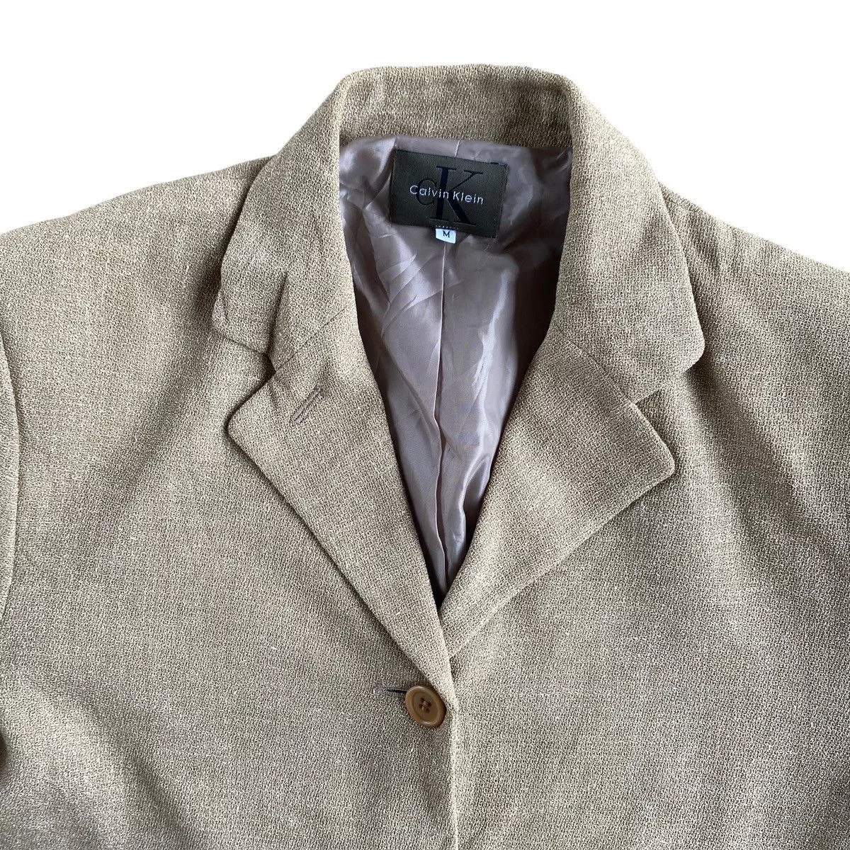 Calvin Klein Light Jackets Calvin Klein × Designer Calvin Klein Double Breasted Blazer Brown