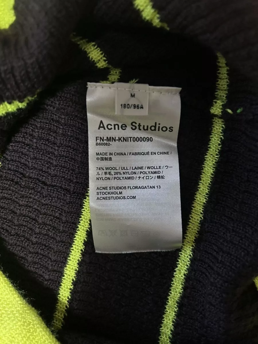 Acne Studios Sweaters Knitwear Acne Studios knitted wool striped yellow sweater knit NEW margiela marni